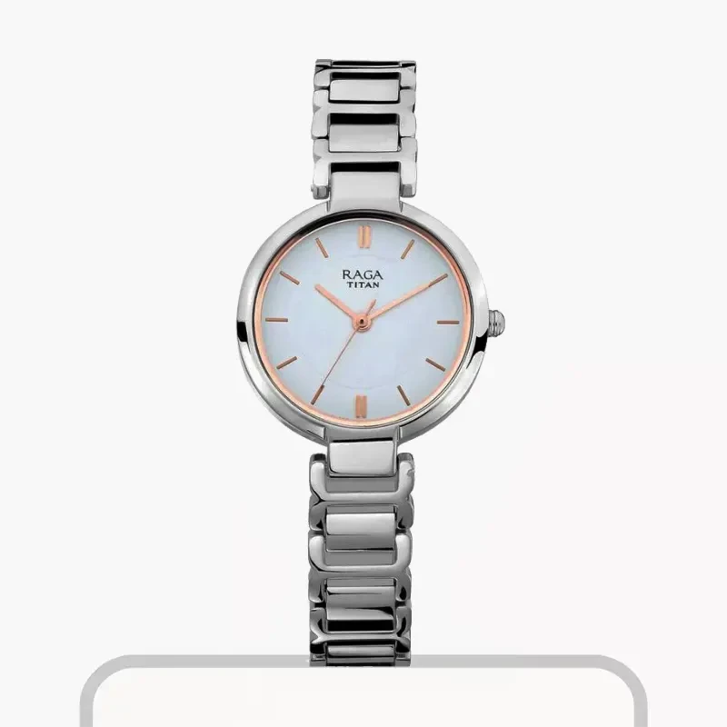 Titan Raga Viva White Dial Fashionable Ladies Watch
